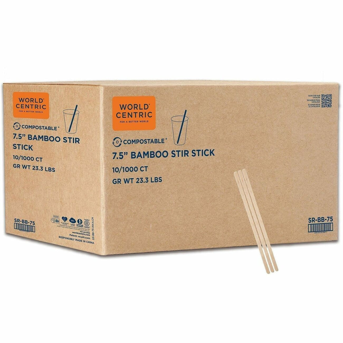 World Centric Compostable Bamboo Stir Sticks