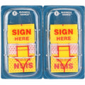 Business Source Flag 1Inch Signher 500/Pk Yl