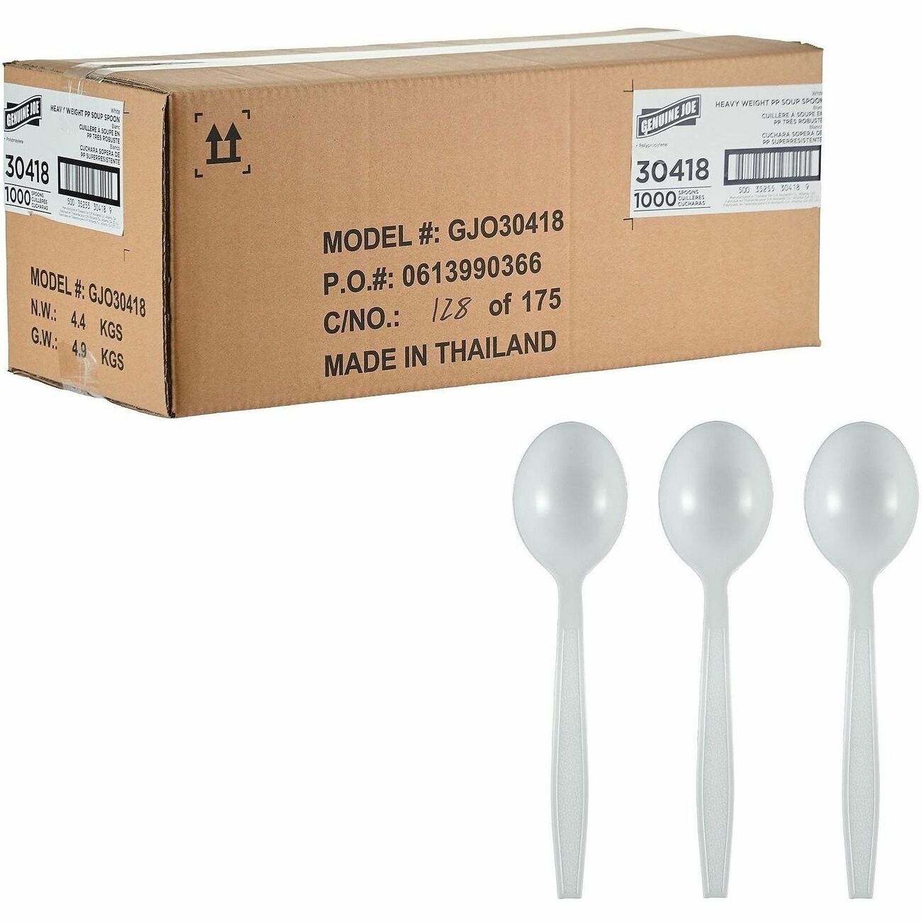 Genuine Joe Spoon Soup Hw Pp Wh