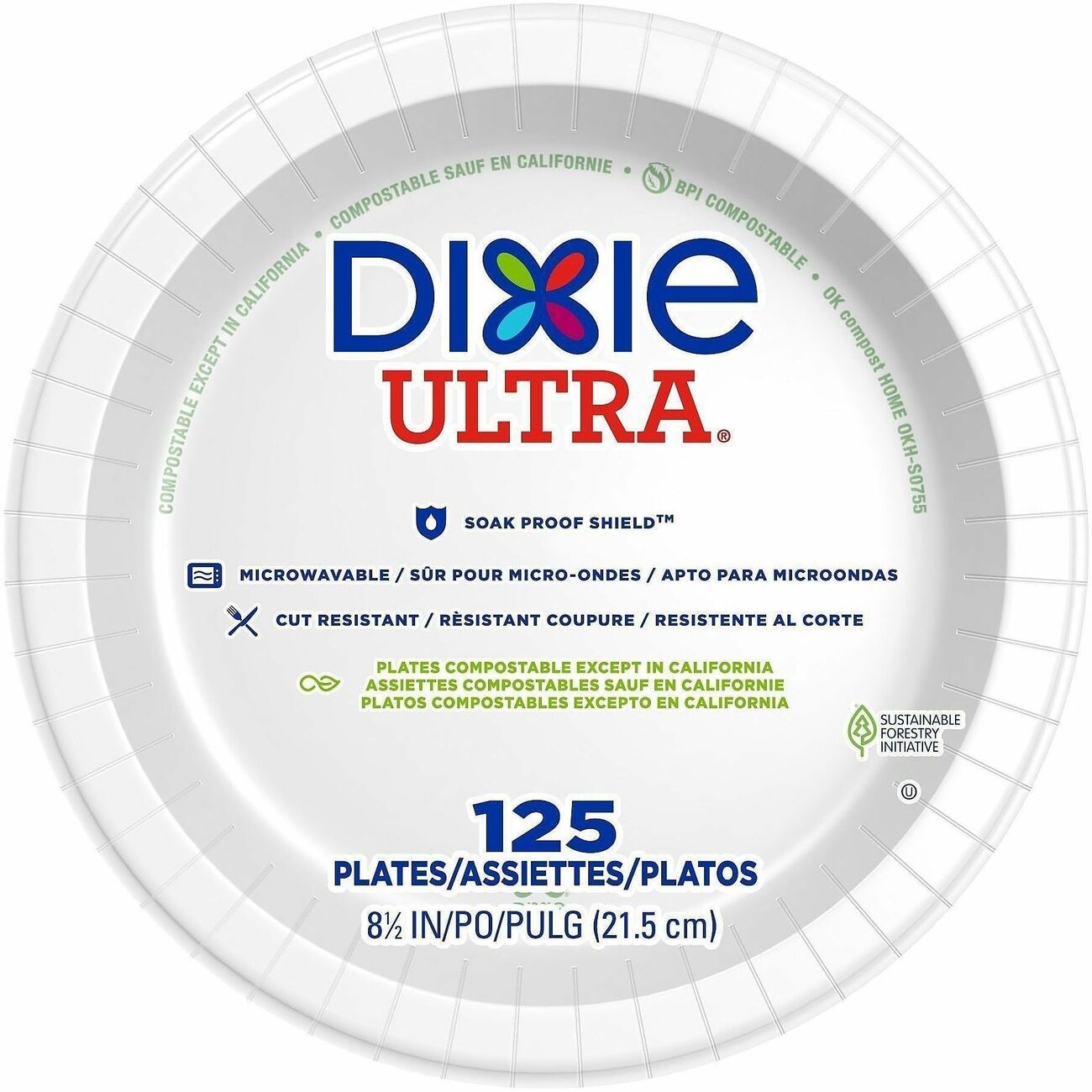 Dixie Ul Plates 8 1/2 In 4/125 Wh