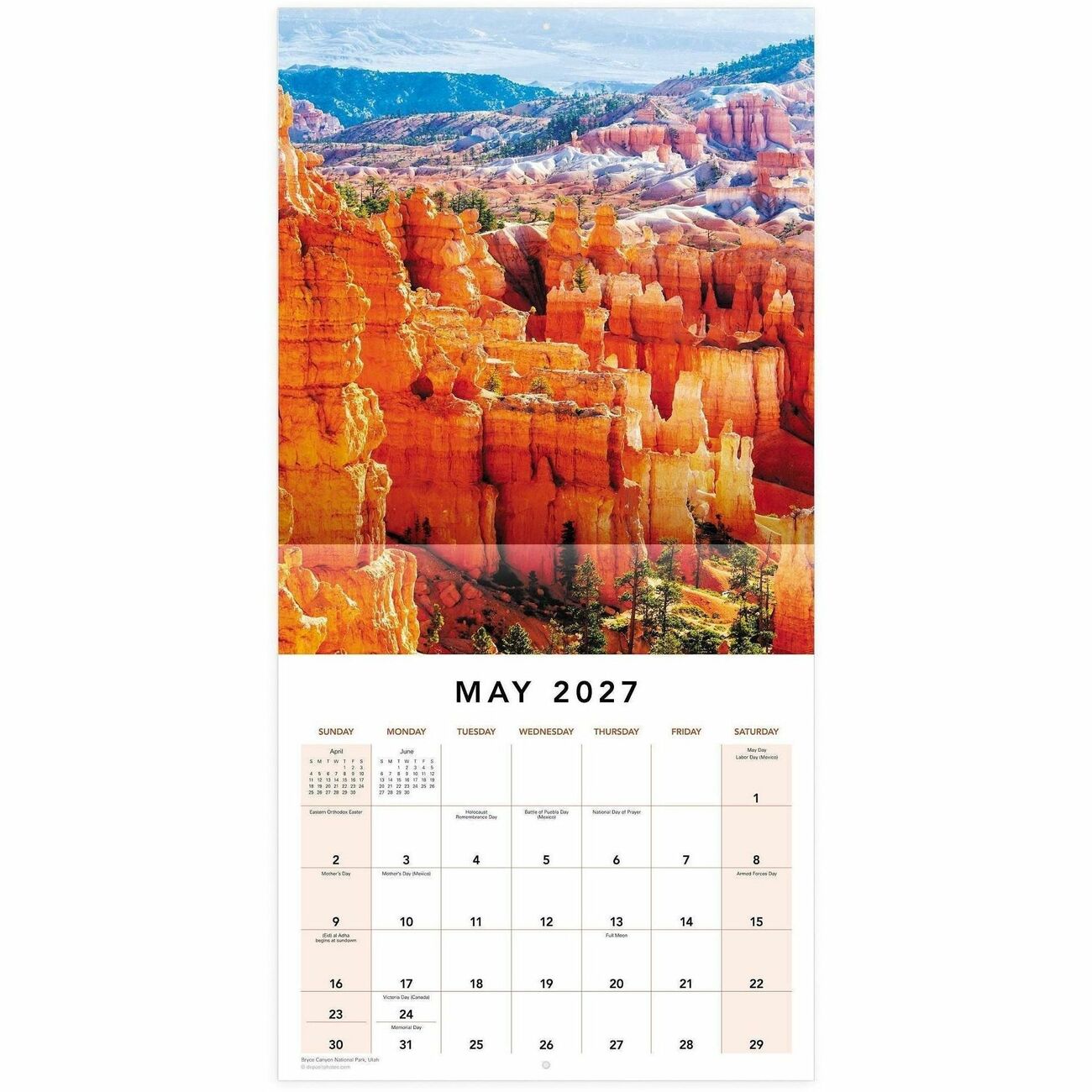 AT-A-GLANCE Wall Mo 12X12 National Park