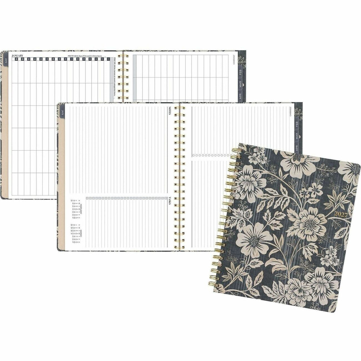 Cambridge Denim Blooms Monthly Planner