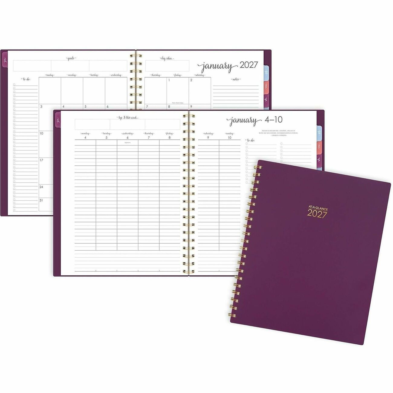AT-A-GLANCE Planner Harmony Wm Lg Prple