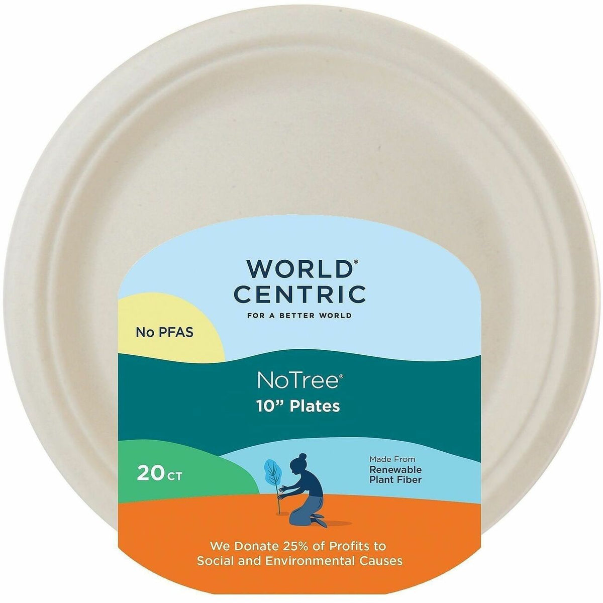 World Centric 10" Compostable Fiber Plates