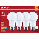 Satco 9.8W A19 LED Frosted Bulbs