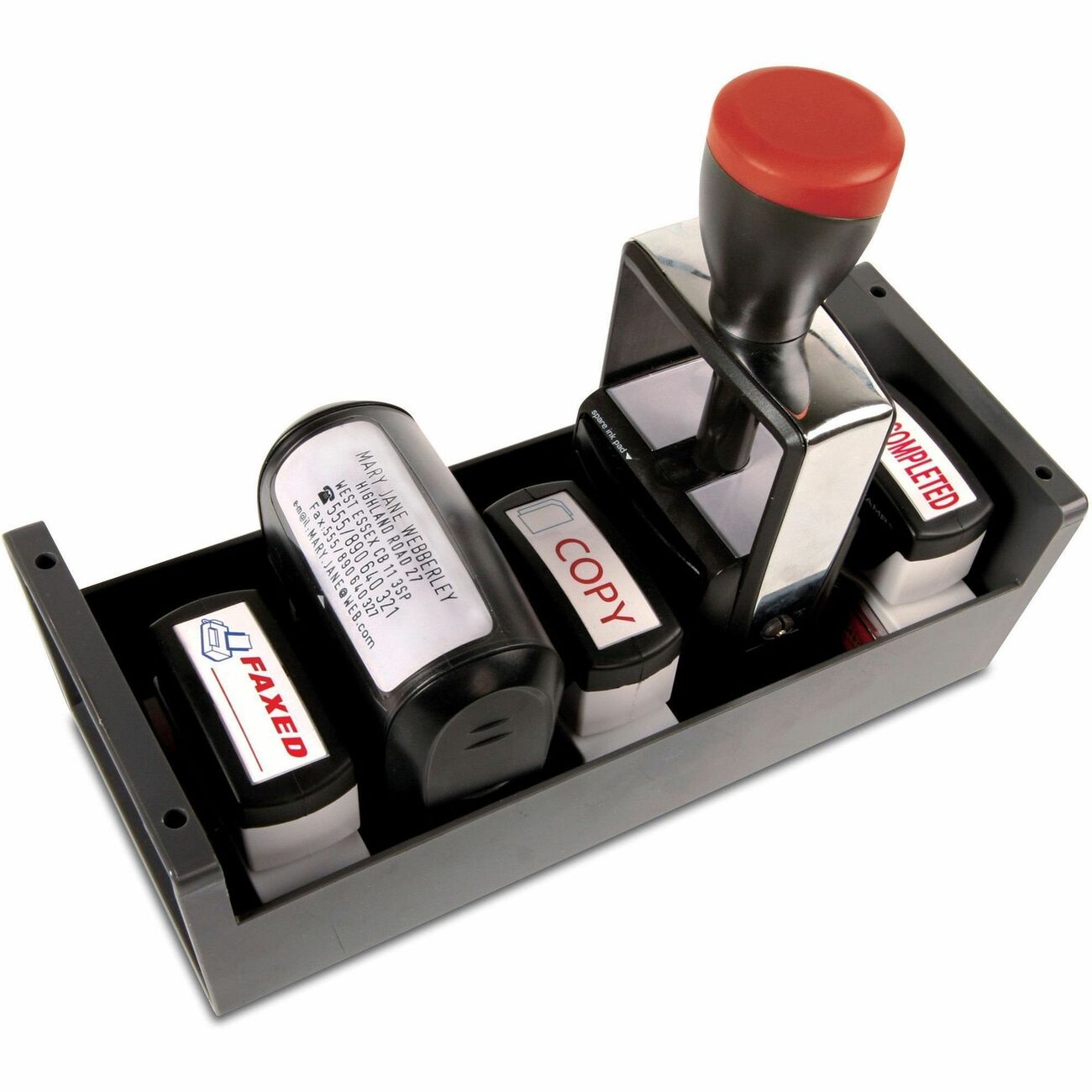 Tray Stamp Preink Plas Gy