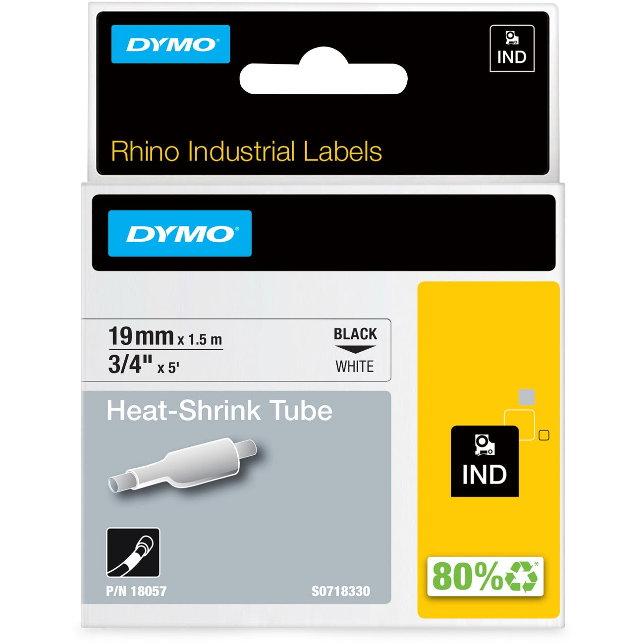 DYMO Label Heatshrnk Tubeg 3/4'