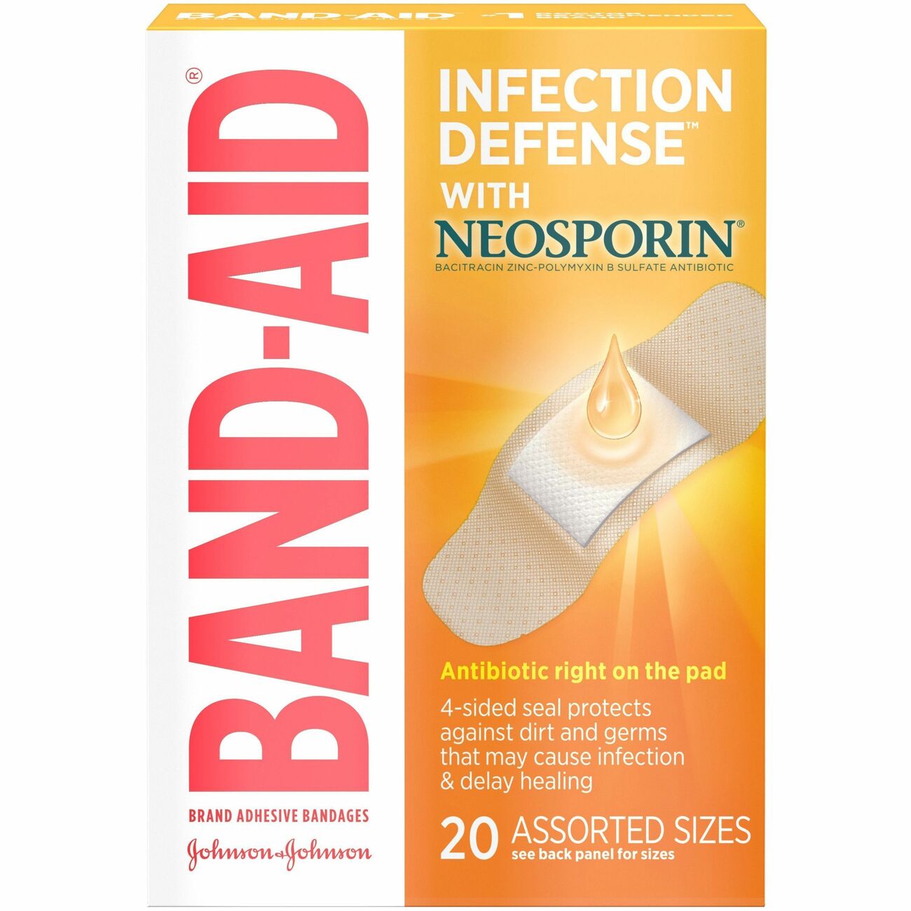 Band-Aid Bandages Antibiotic 20 Count