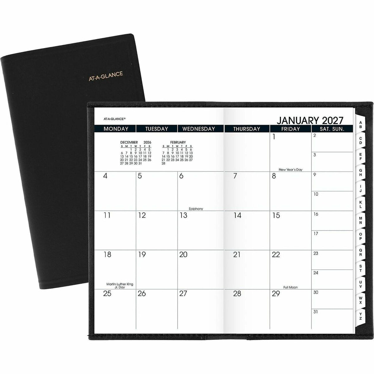 At-A-Glance Monthly Planner, Black, Pocket, 3 1/2" x 6"