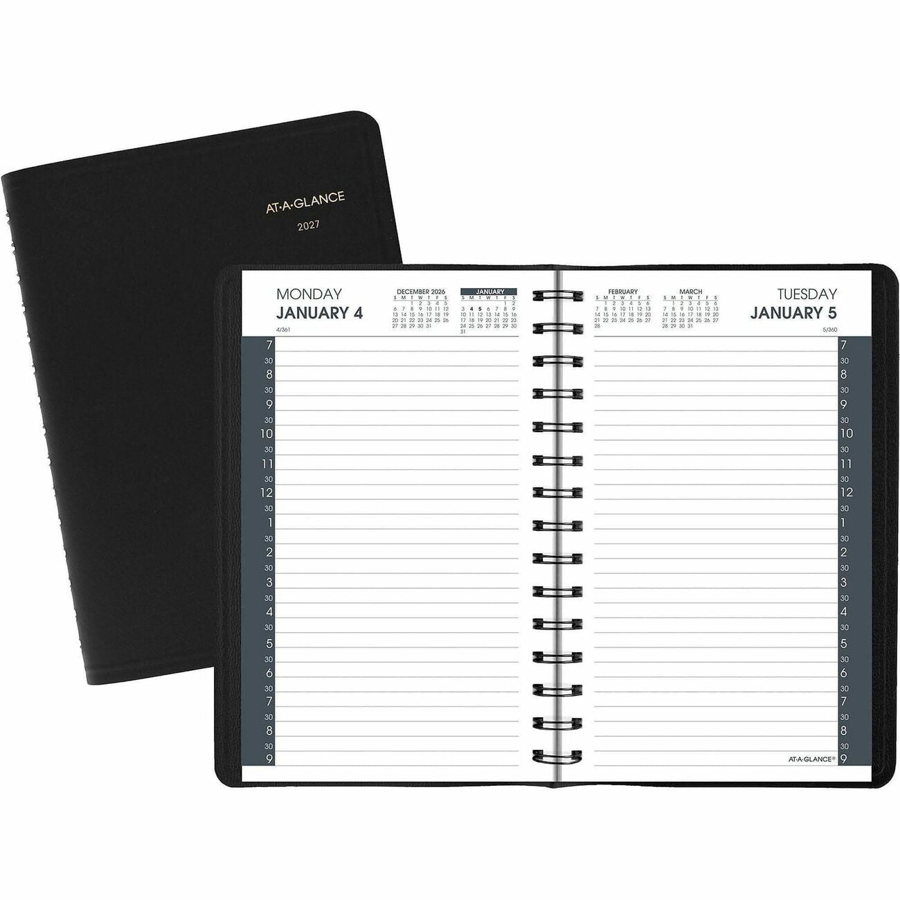 AT-A-GLANCE Book Appt Daily 1/2 Hr 5X8