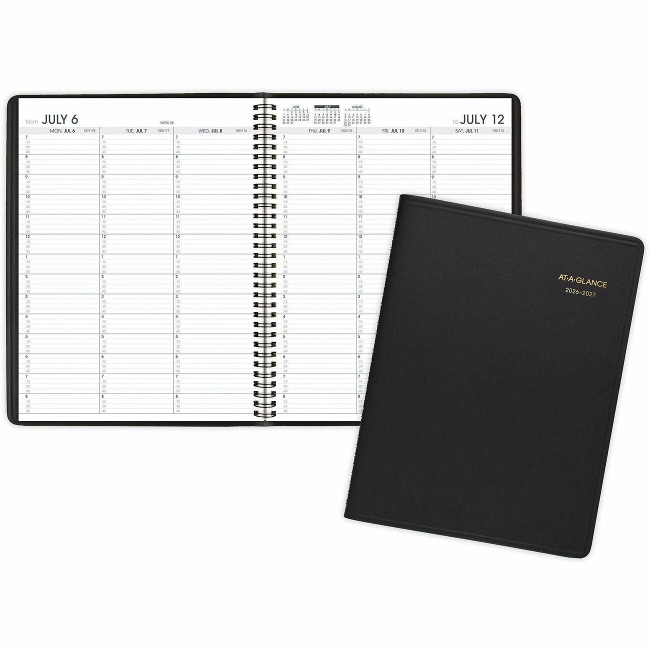 AT-A-GLANCE Book Appt Wk Ay Leather Bk