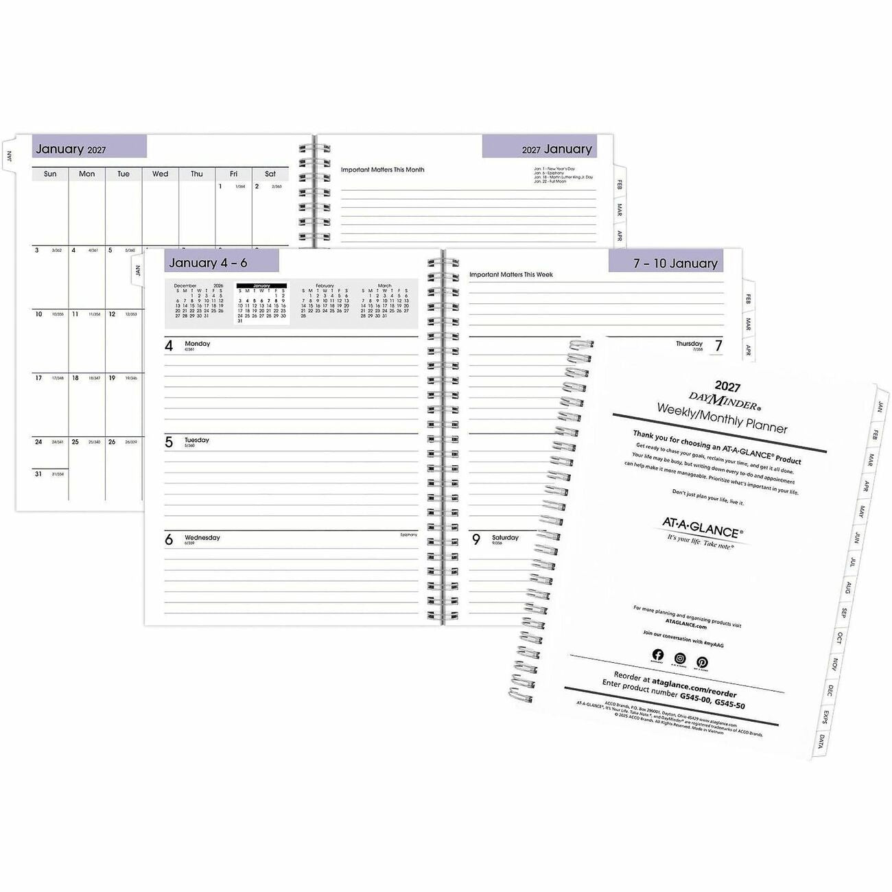 AT-A-GLANCE Refill Appt Weekly 7X8.75'