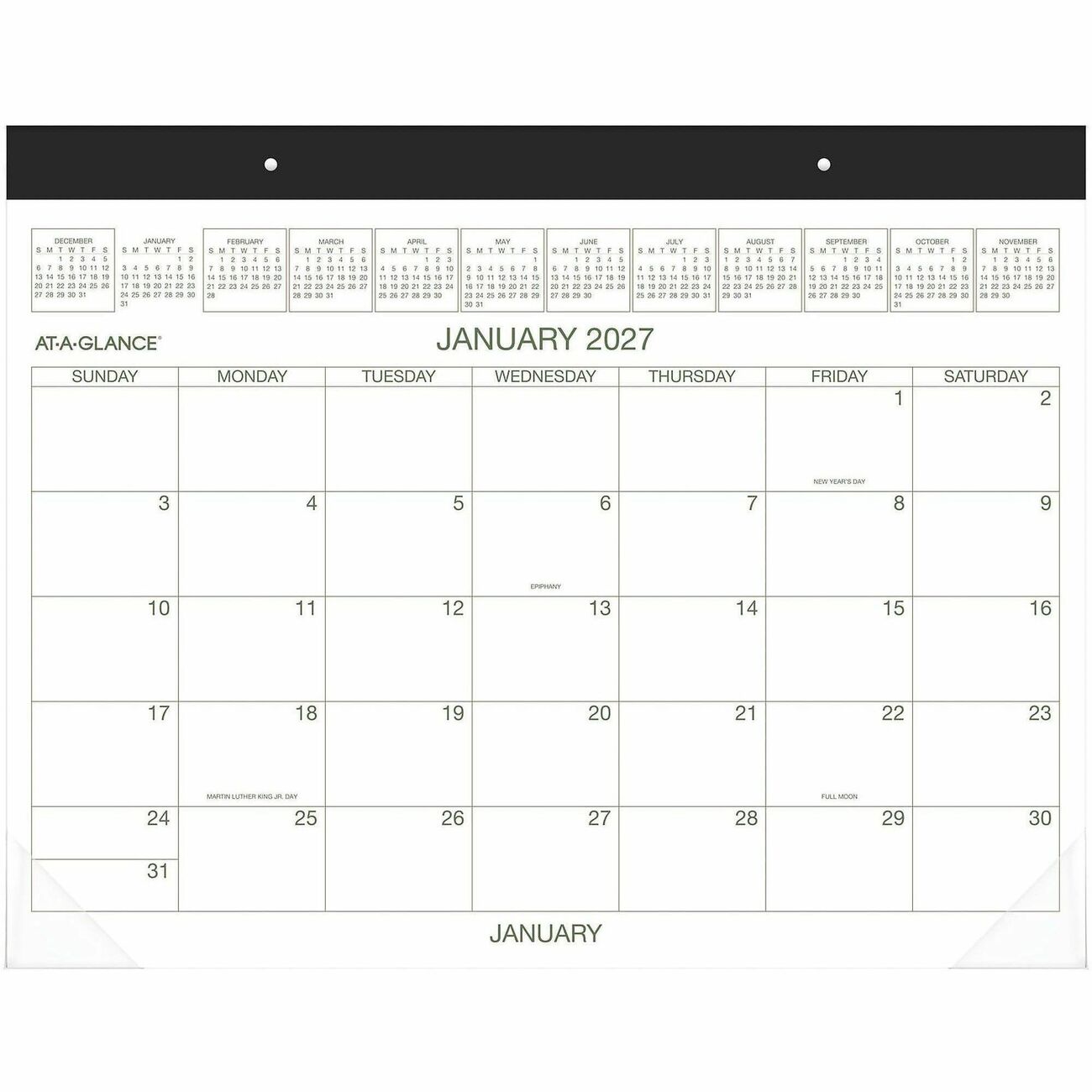 AT-A-GLANCE Calendar Dskpd Rcycld 2-Clr