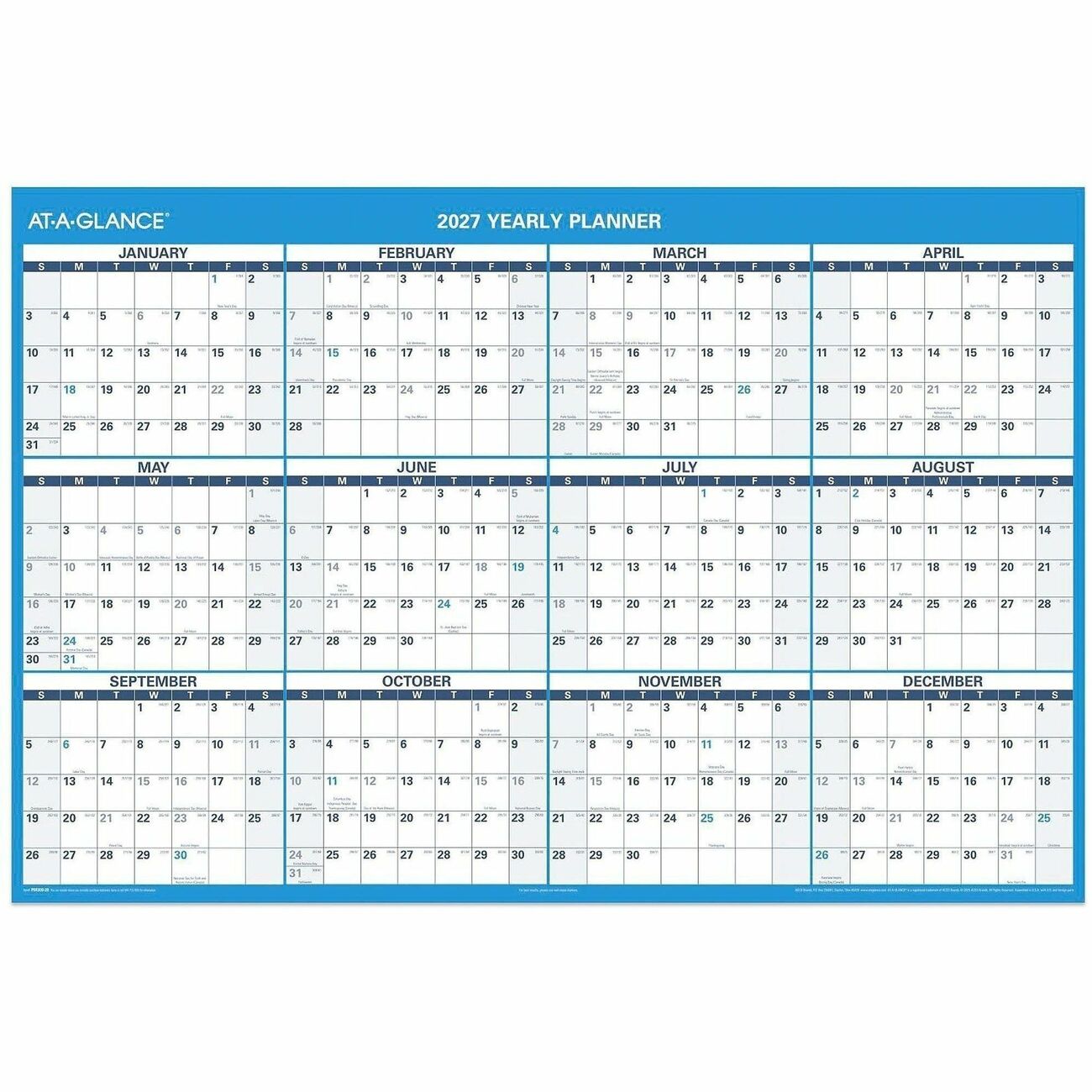 AT-A-GLANCE Planner Wall Horizntl 48X32