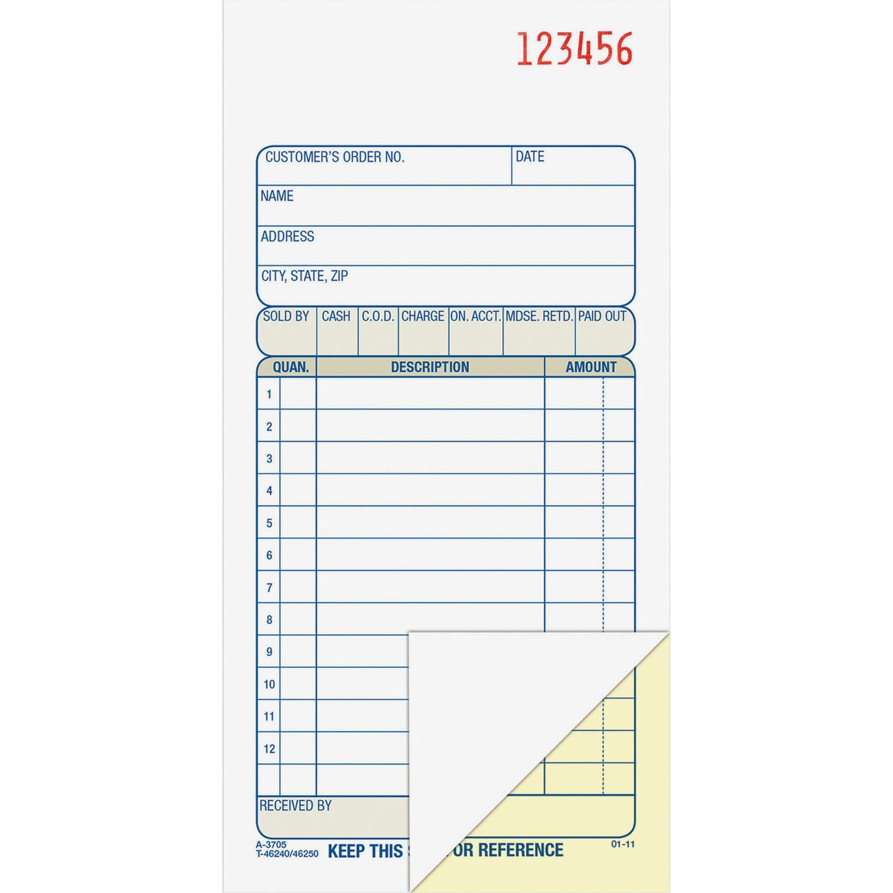 Book Sales Order 2Pt 3.5X7