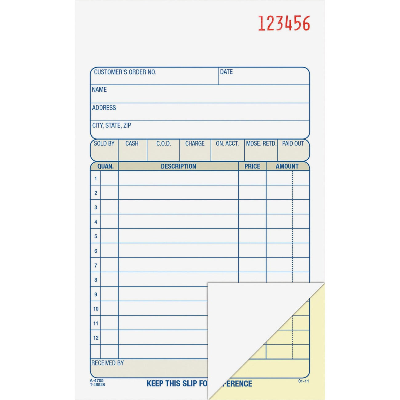 Book Sales Order 2Pt 4X7