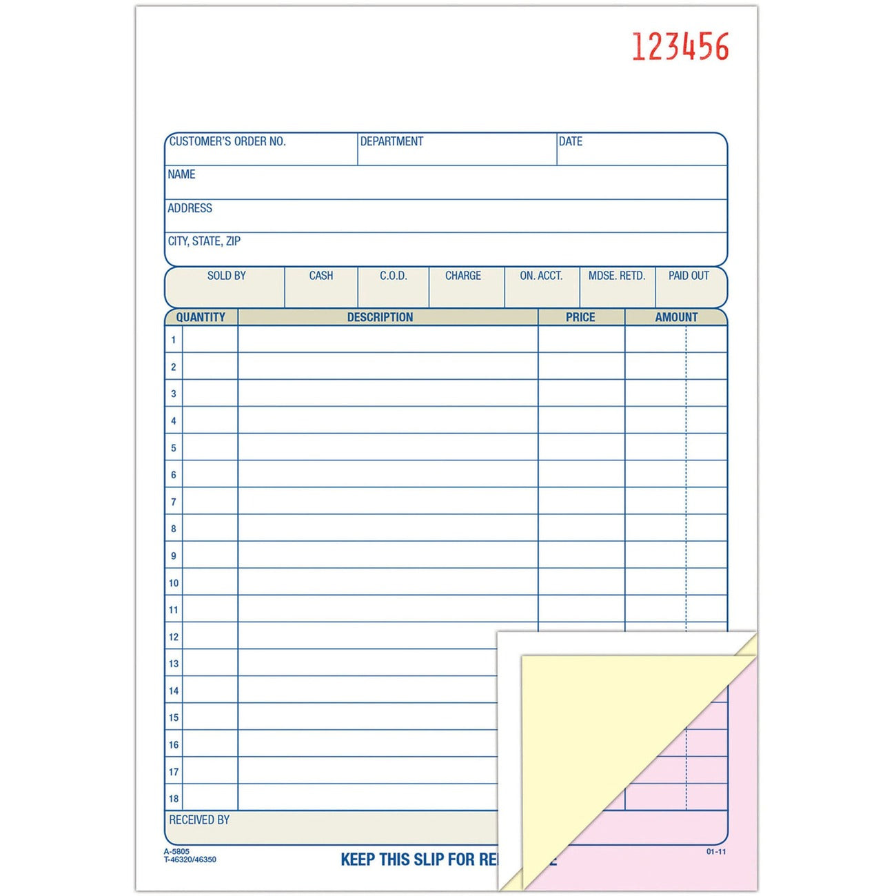 Book Sales Ordr 3Pt 5.5X8.5