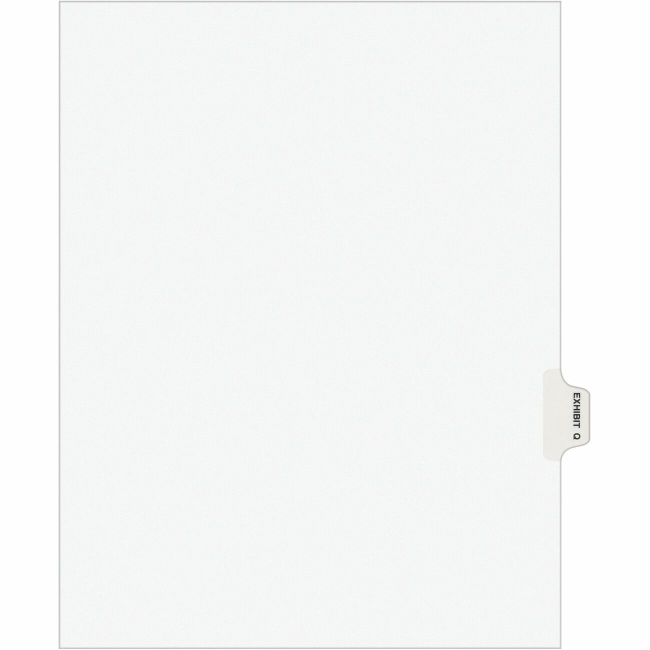 Avery Index Legal Sdtab Exhbt Q