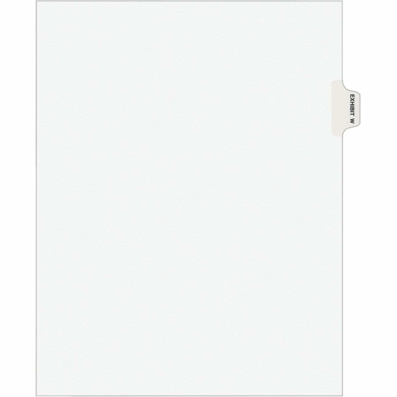 Avery Index Legal Sdtab Exhbt W