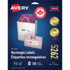 Avery&reg; White Rectangle Labels with Sure Feed Technology