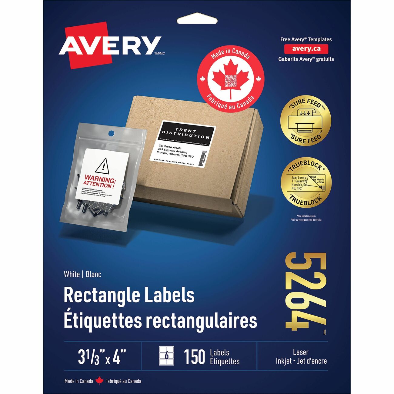 Avery Label Lsr Shippng 3.5X4 150