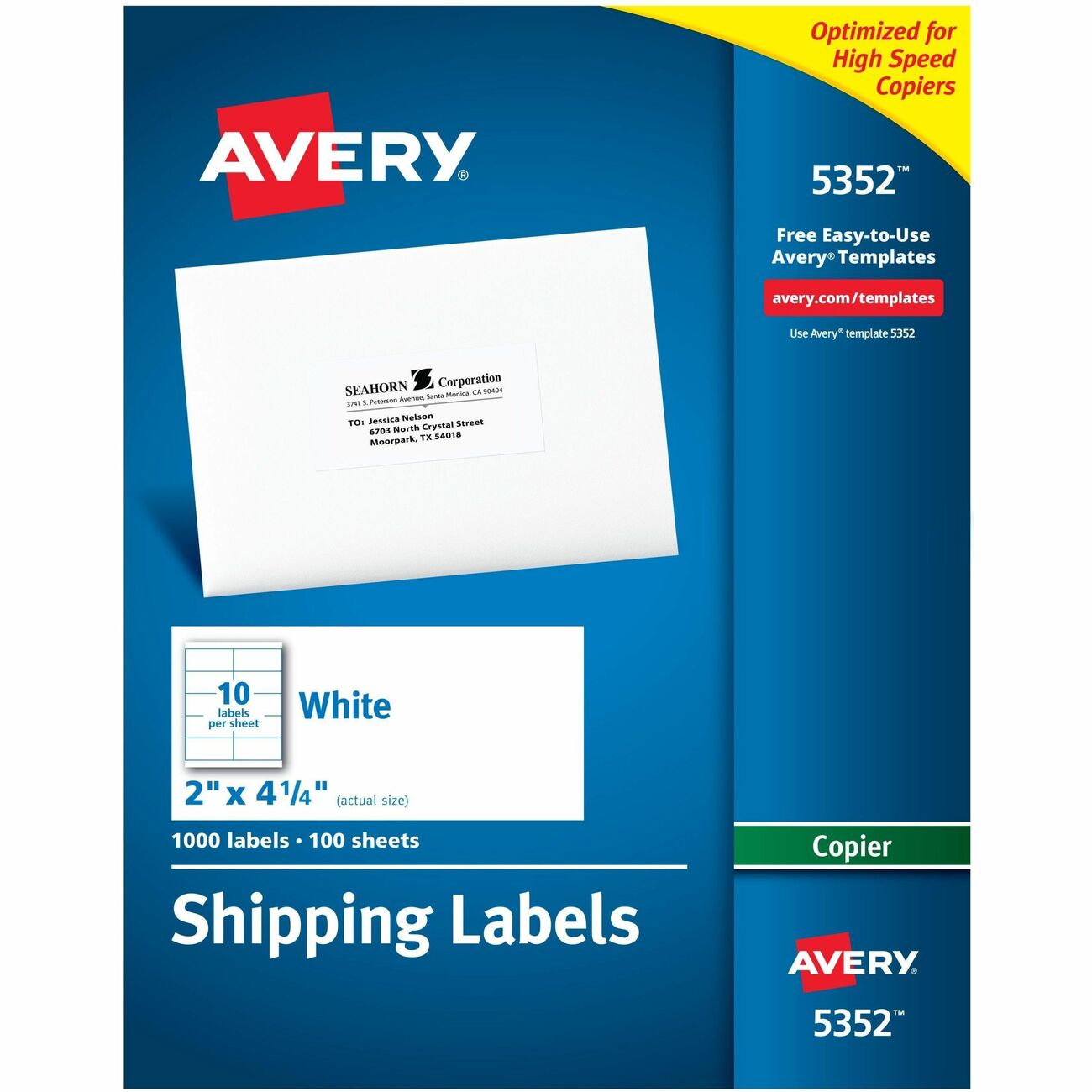 Avery Label Copier 2X4.25 We 1000