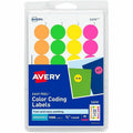 Avery Label Round 3/4'Dia Neonast