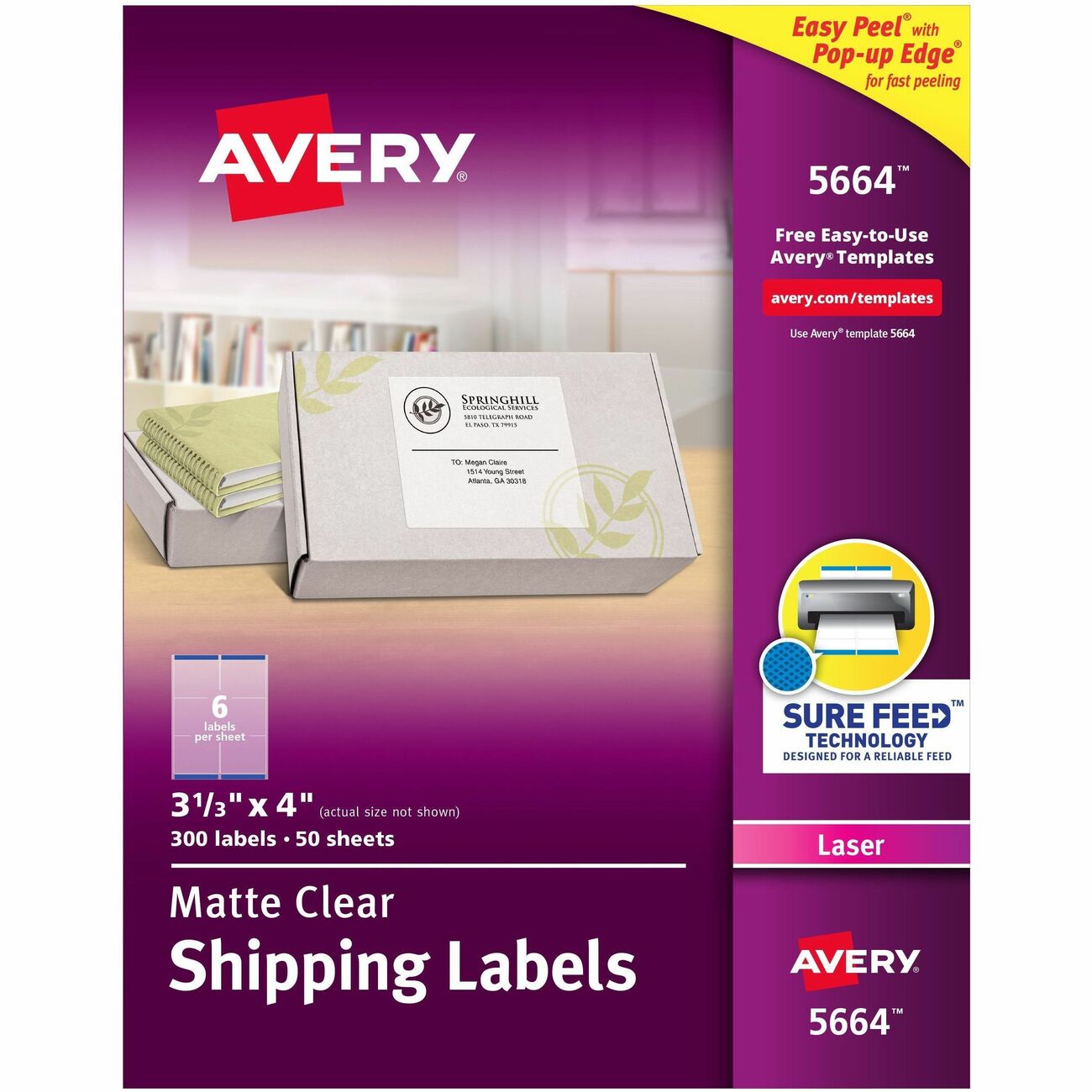 Avery Label Ezpeel Laser 3.3X4 Cl