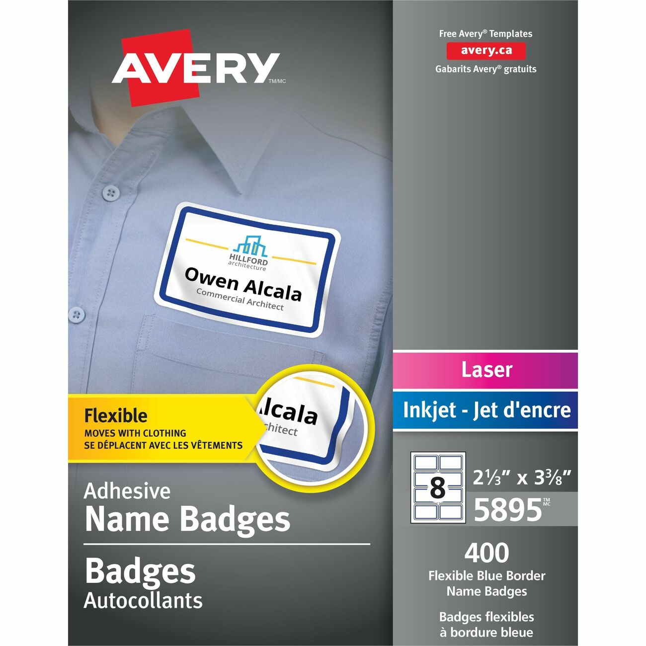 Avery Badge Adhesive Be Brdr 400