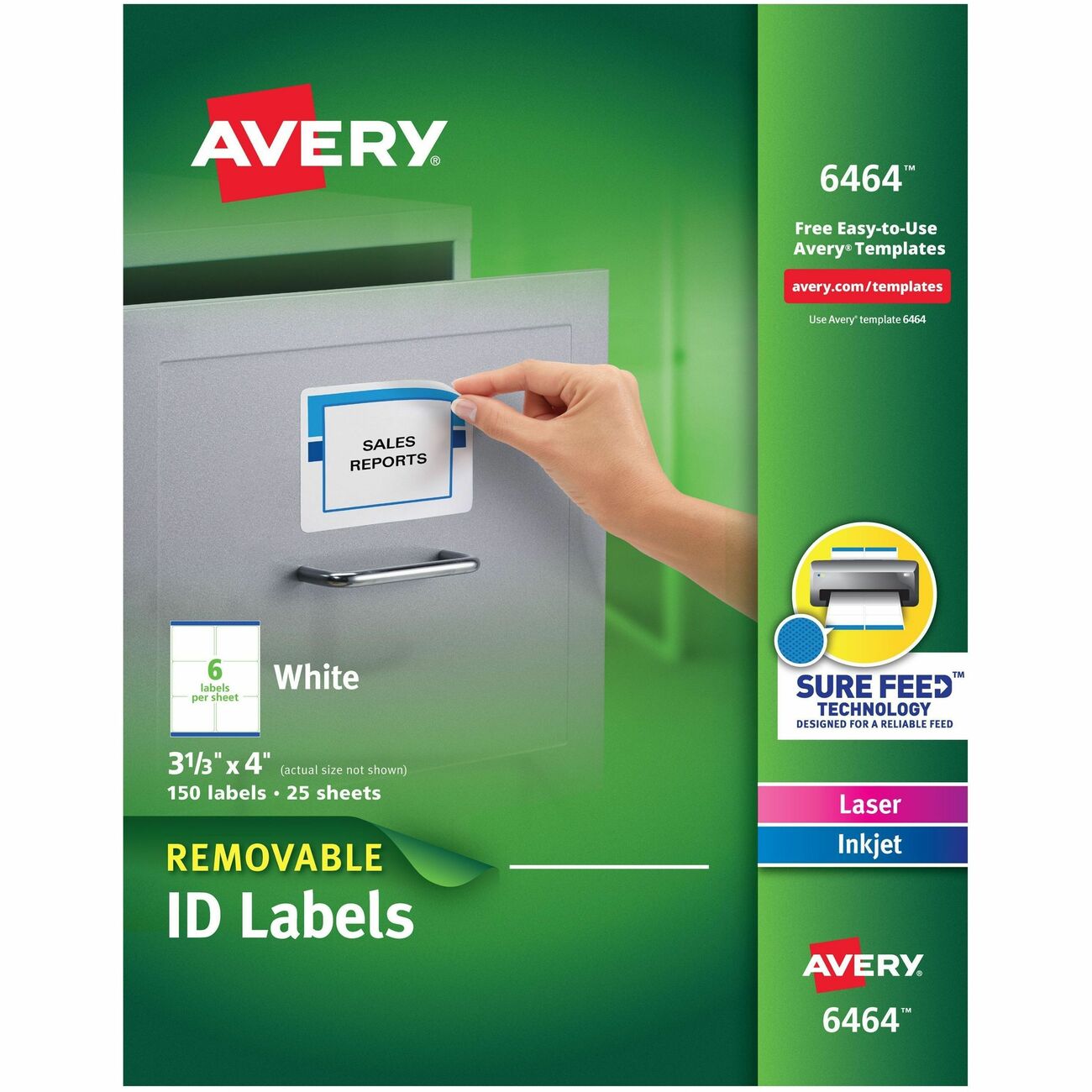 Avery Label Removeable 3.1X4 150
