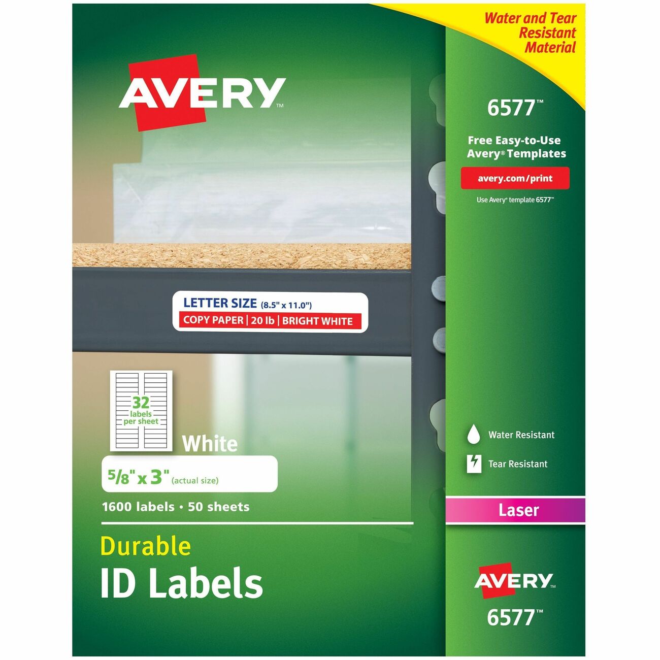 Avery Label Perm Laser 5/8X3 We