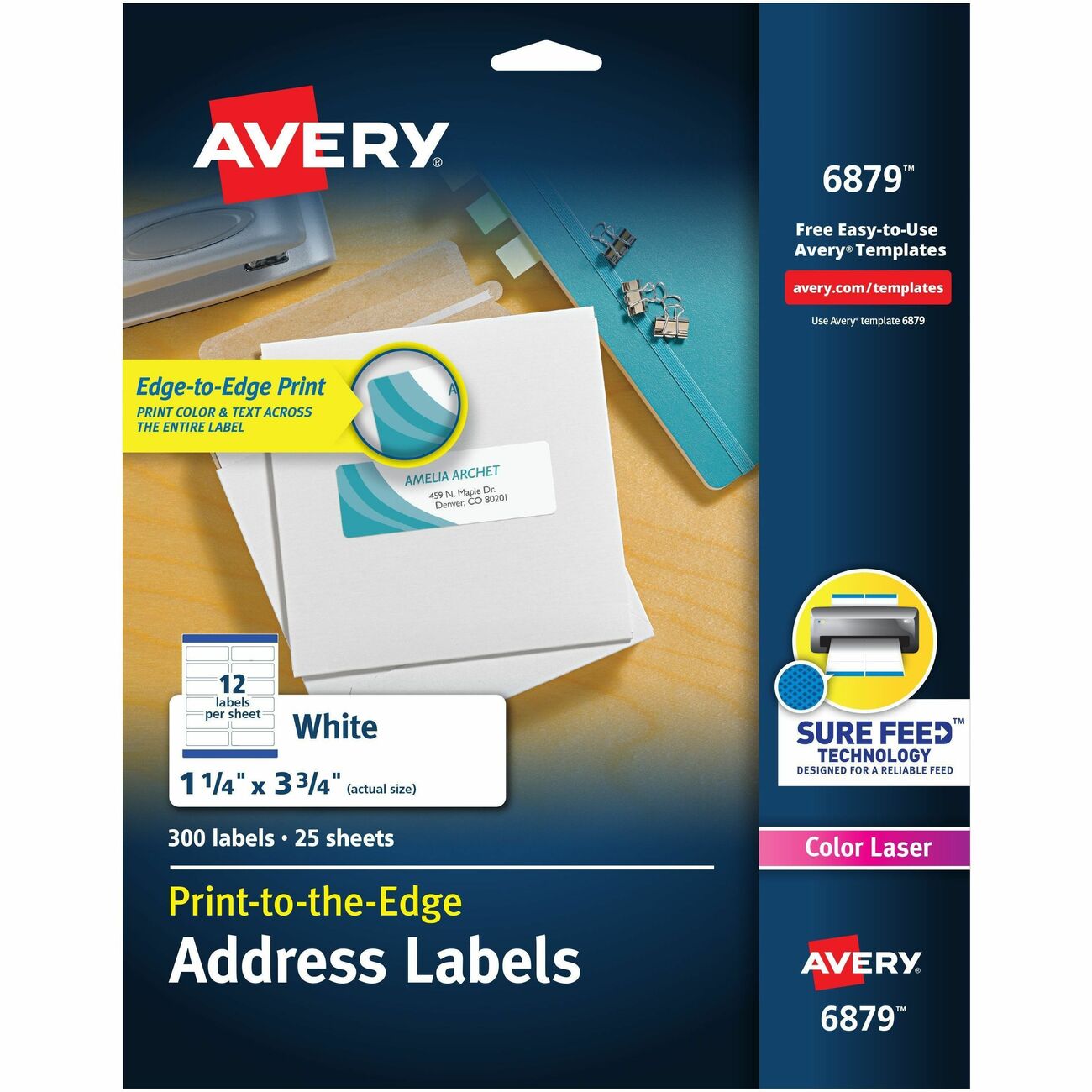 Avery Label Color 1.25X3.75 We
