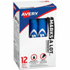 Avery Permanent Marker, Regular Chisel Tip, Blue