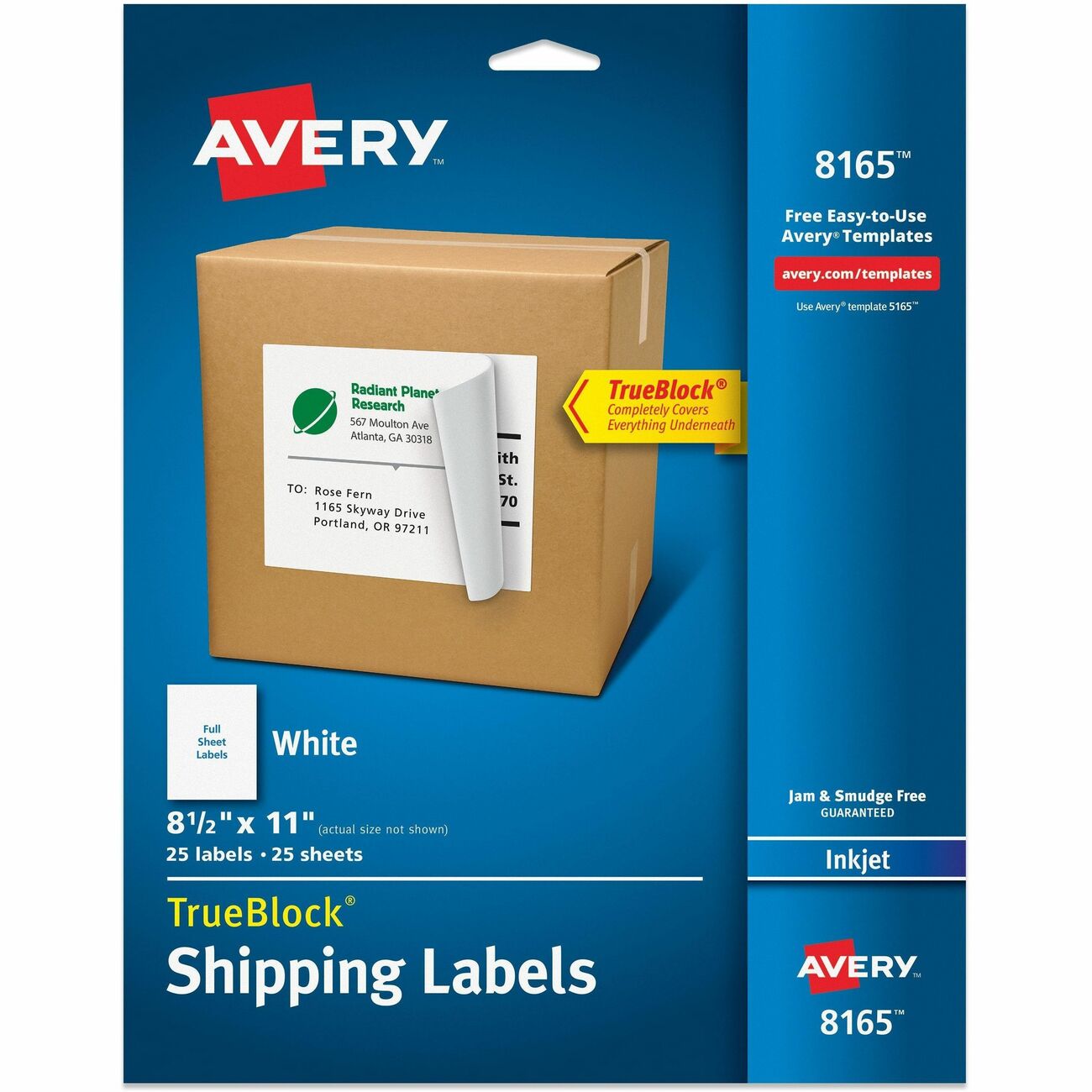 Avery Label Inkj Sheet 8.5X11 25