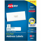 Avery&reg; Easy Peel Address Labels, 1" x 4" , 2,000 White Labels (8461)