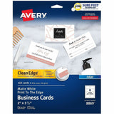 Avery&reg; Clean Edge Business Cards, 2" x 3.5" , White, 160