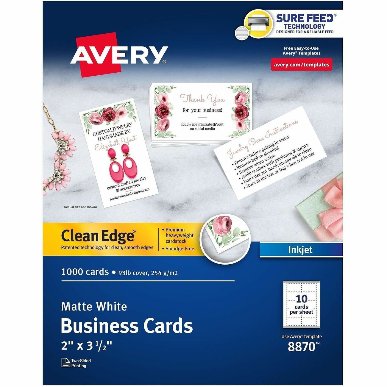 Avery Card Businss Inkjt We Matte