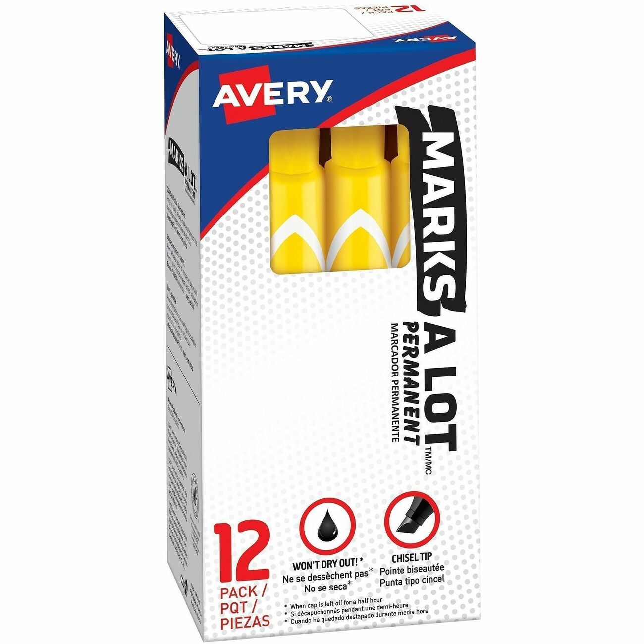 Avery Marker Perm Lrg Chisel Yw