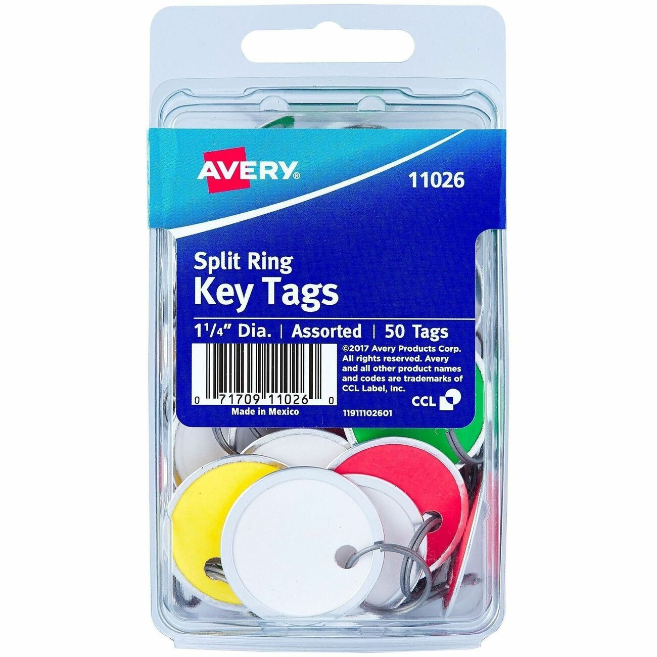 Avery Tag Key 50 Pk 1.25 Dia Asst