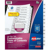 Avery Preprinted Monthly Index, Jan-Dec, Black/White