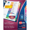 Avery Dividers Index Ready 1-12