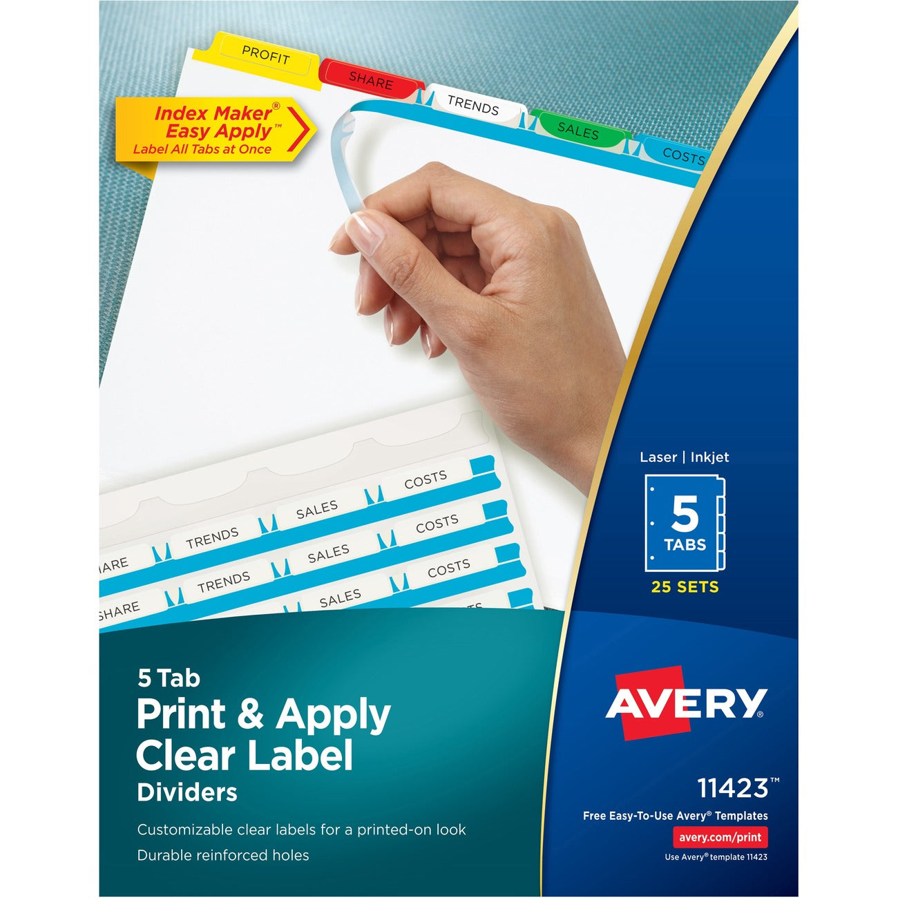 Avery Dividers Index 5Tab Bright