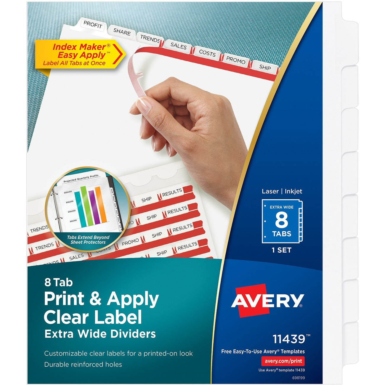 Avery Dividers Xw 8Tabs Indexmkr