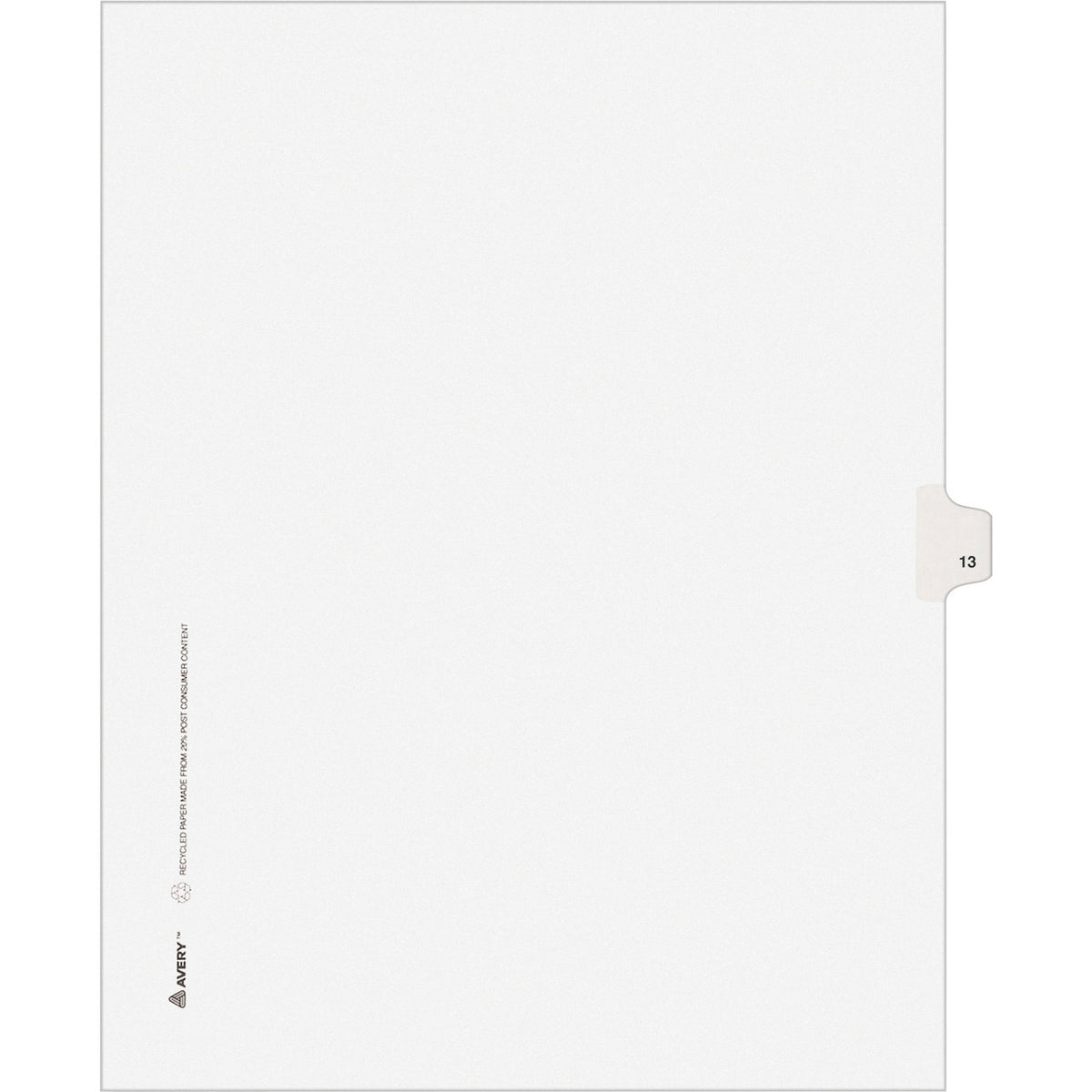 Avery&reg; Individual Legal Exhibit Dividers - Avery Style - Unpunched