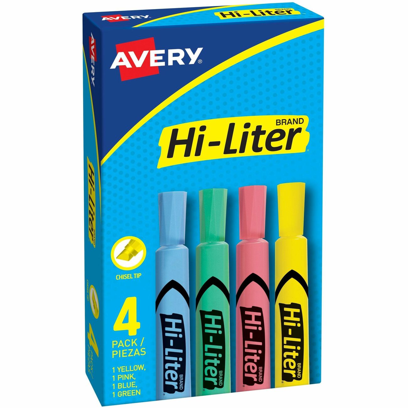 Avery Desk-Style Highlighters, Assorted, Pack