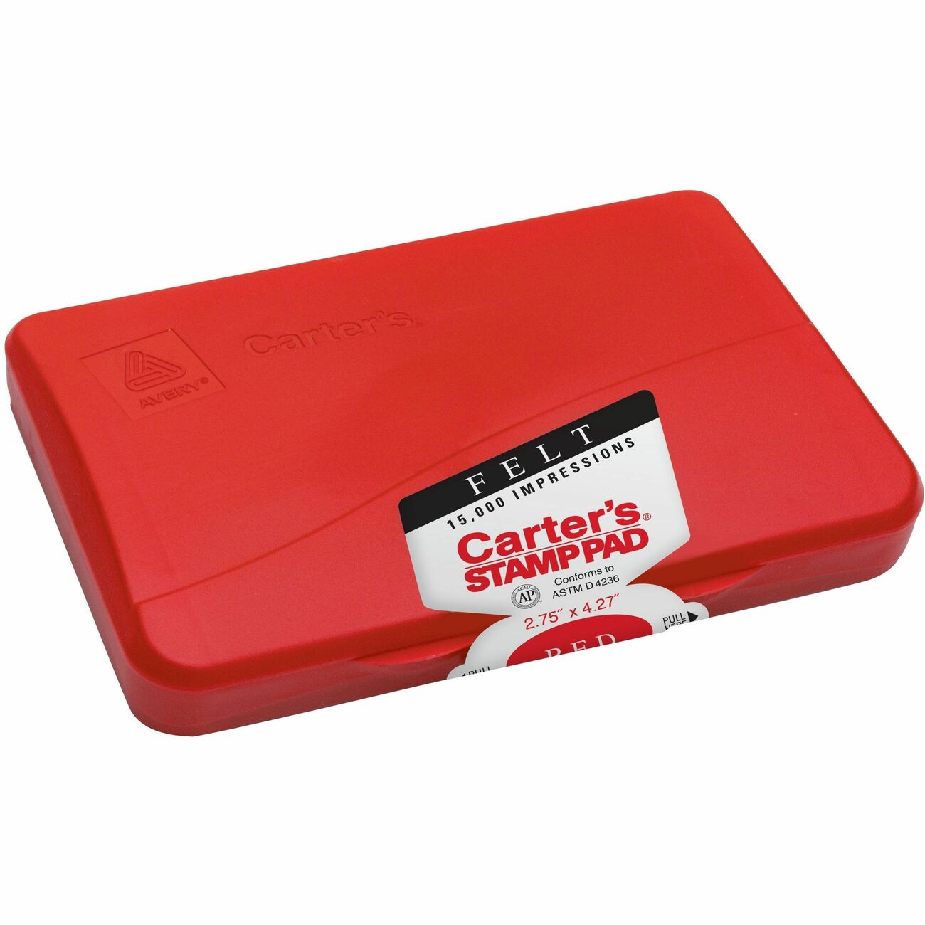 Avery Felt Stamp Pad, Size 1, Red