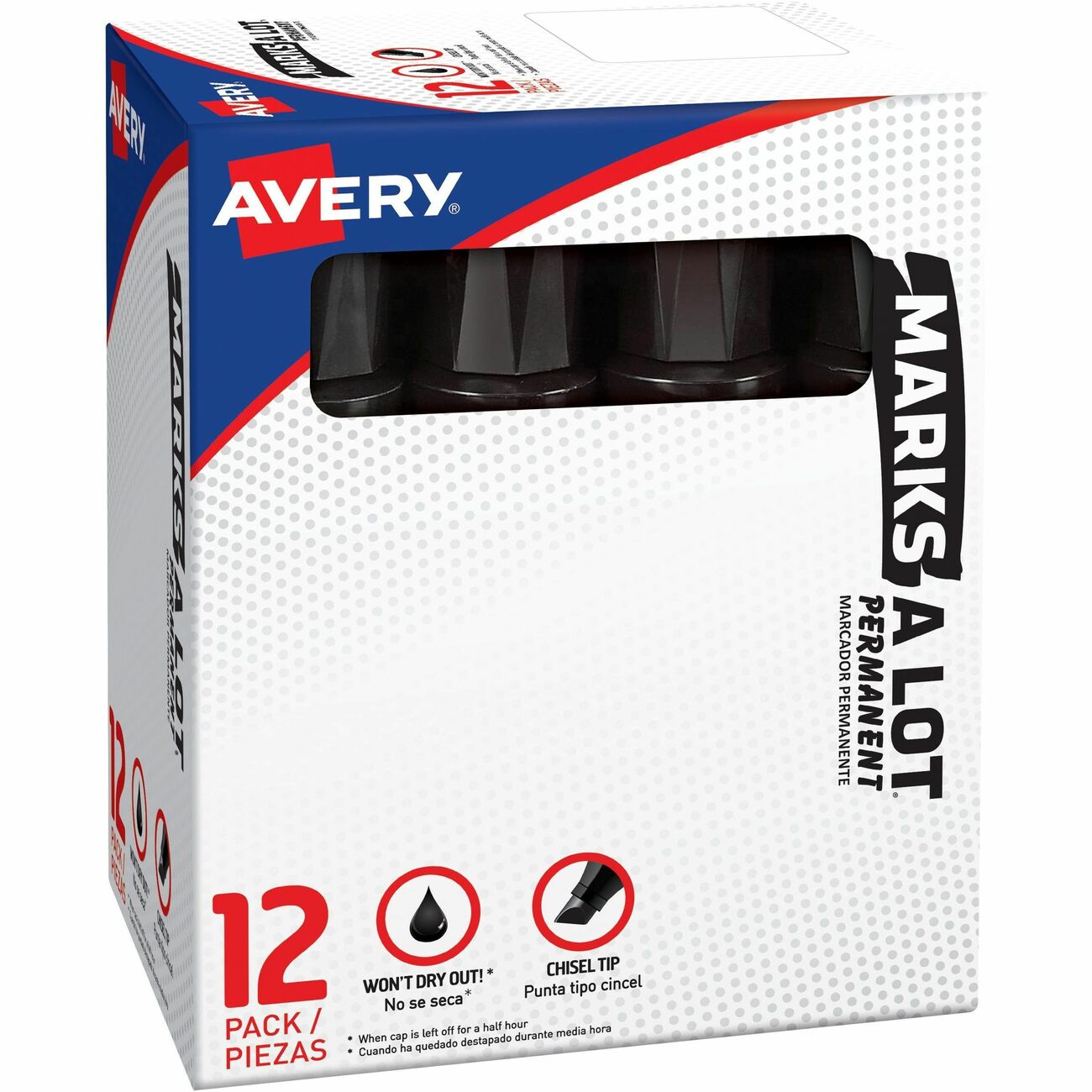 Avery Marker Perm Jumbo Chisel Bk
