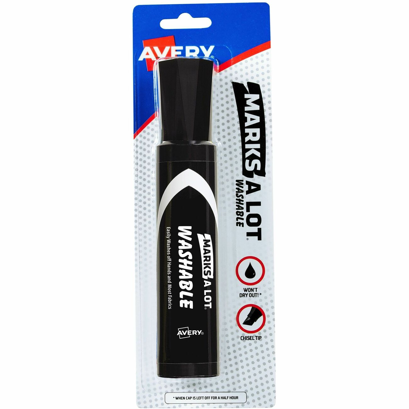 Avery Marker Jumbo Wshble Chsl Bk