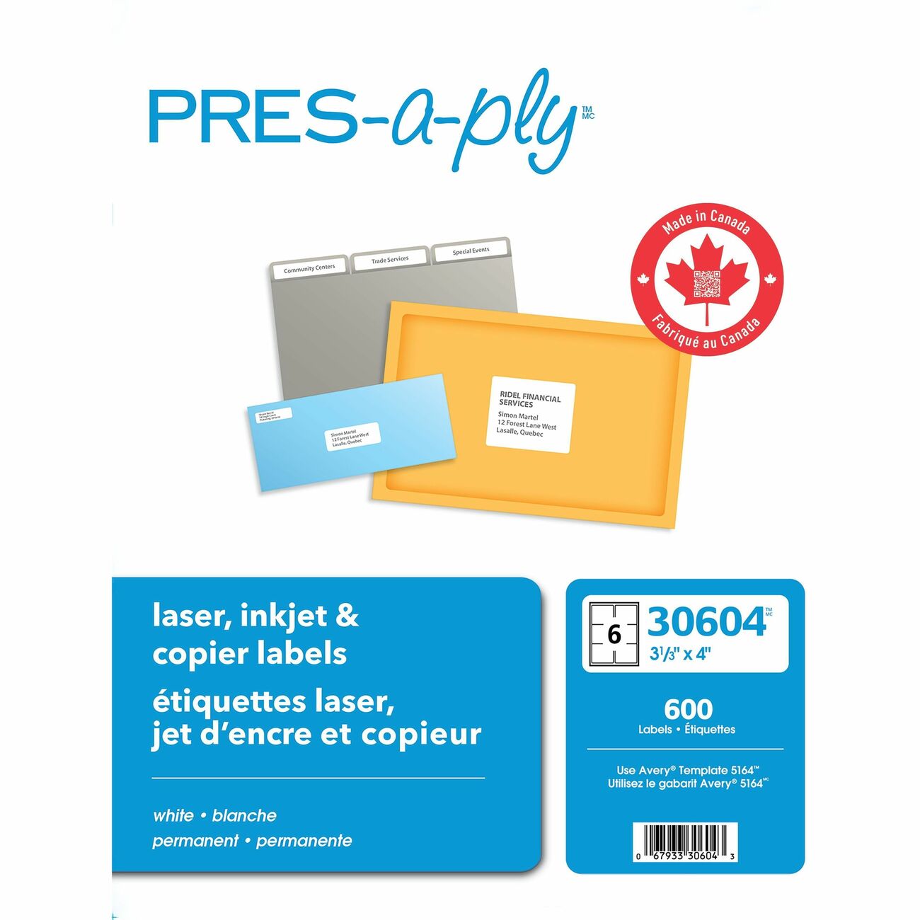 Avery Label Lsr/Inkjet 4X3-1/3 We