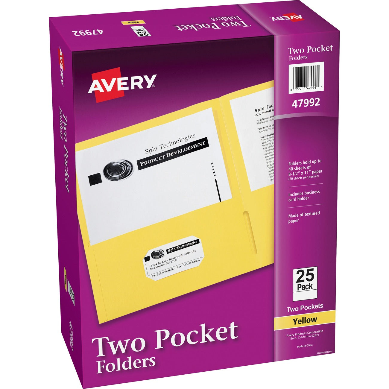 Avery Folder 2-Pocket Letter Yw